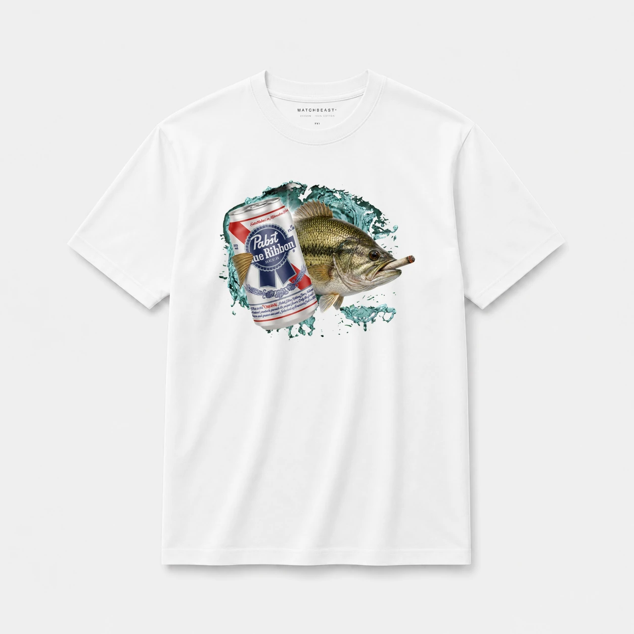 Largemouth bass blue ribbon joint t shirt white20largemouth20bass20blue20ribbon20joint.webp