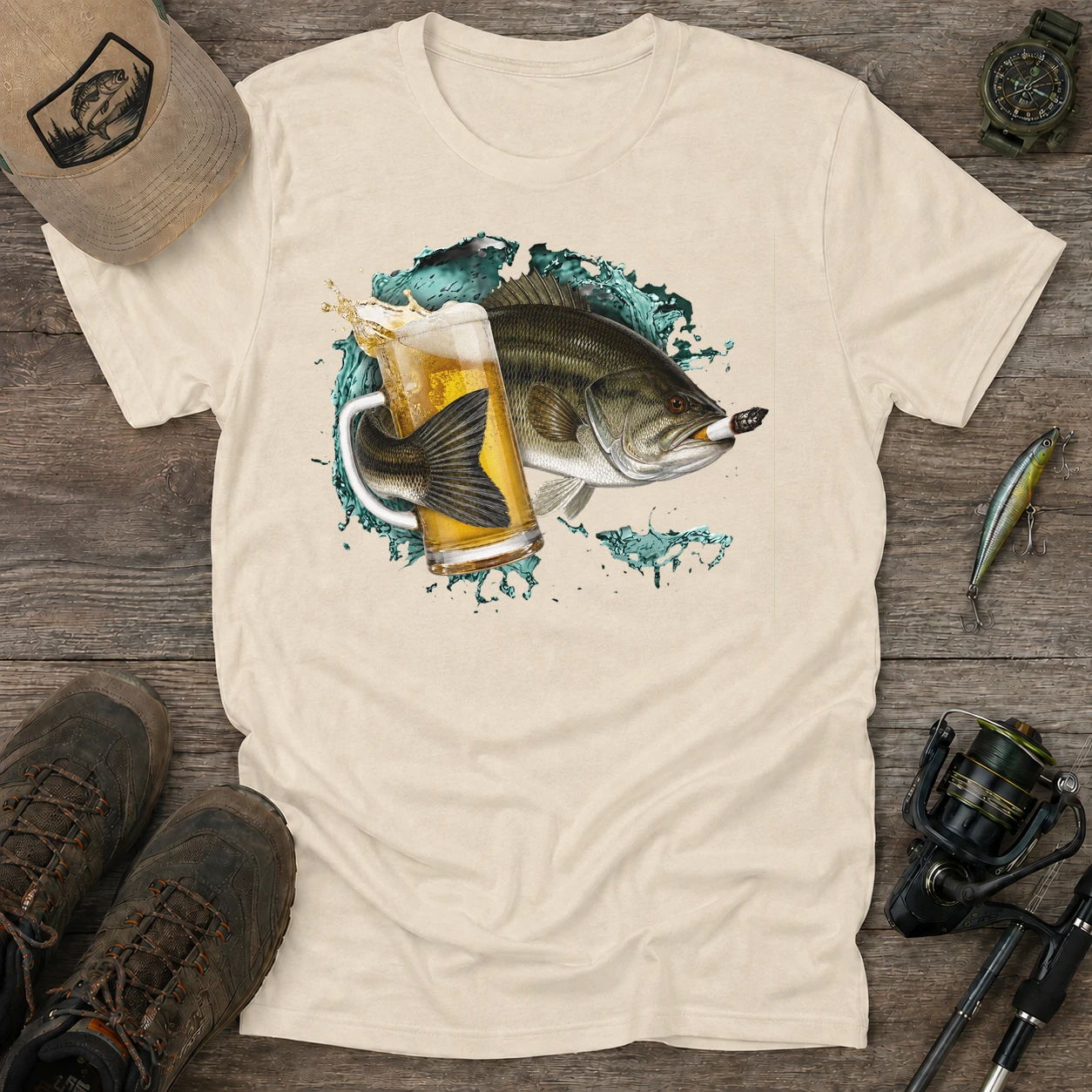 Largemouth cold catch t shirt light sand20largemouth20cold20catch.webp