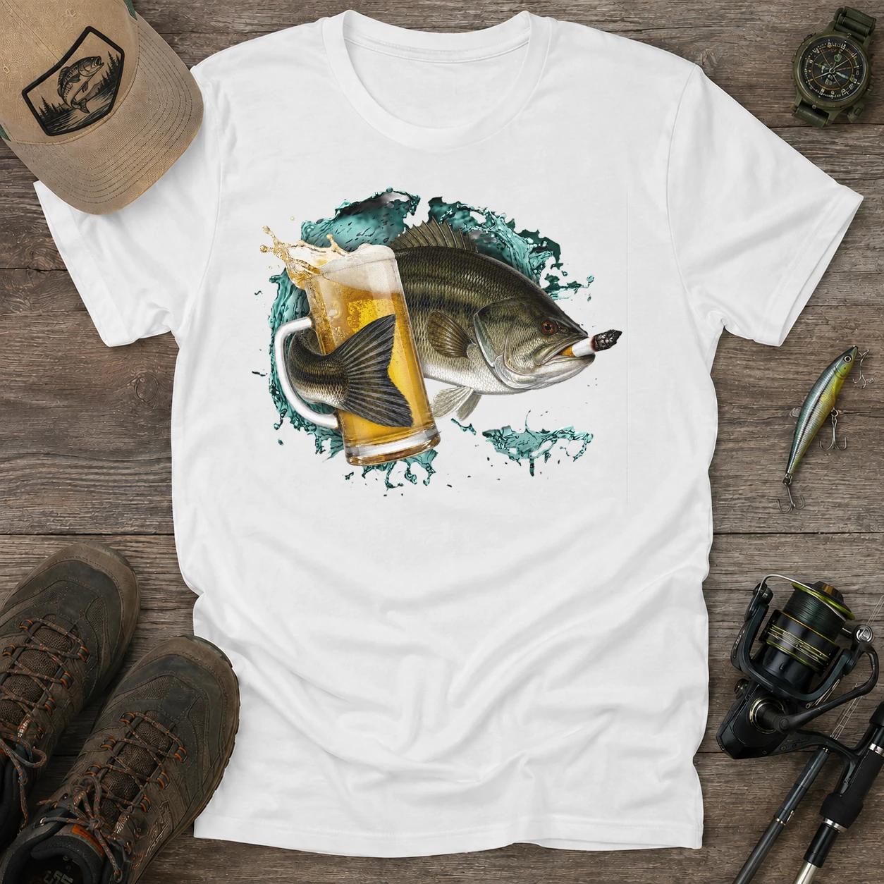 Largemouth cold catch t shirt white20largemouth20cold20catch.webp