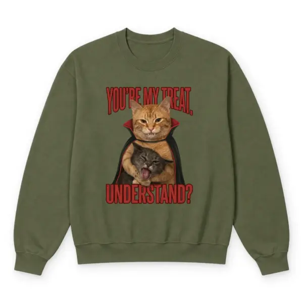 My treat sweatshirt olive20my20treat.webp
