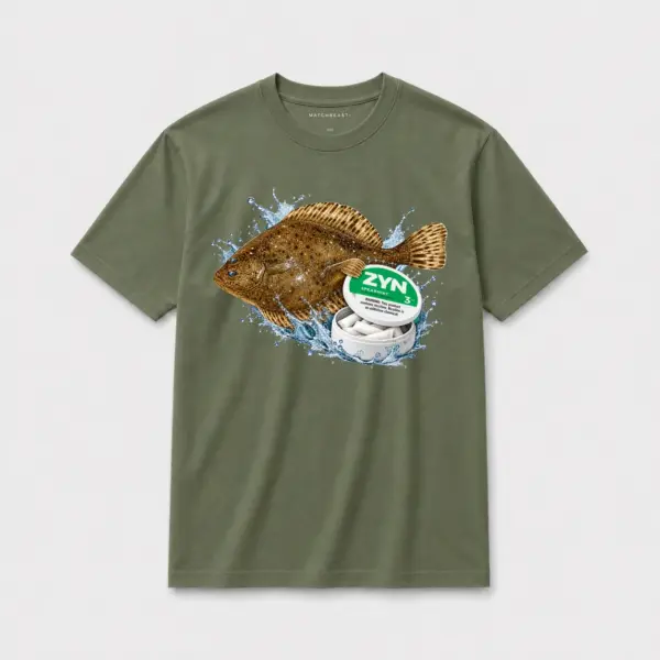 Nic pouch flounder t shirt olive20green20nic20pouch20flounder.webp