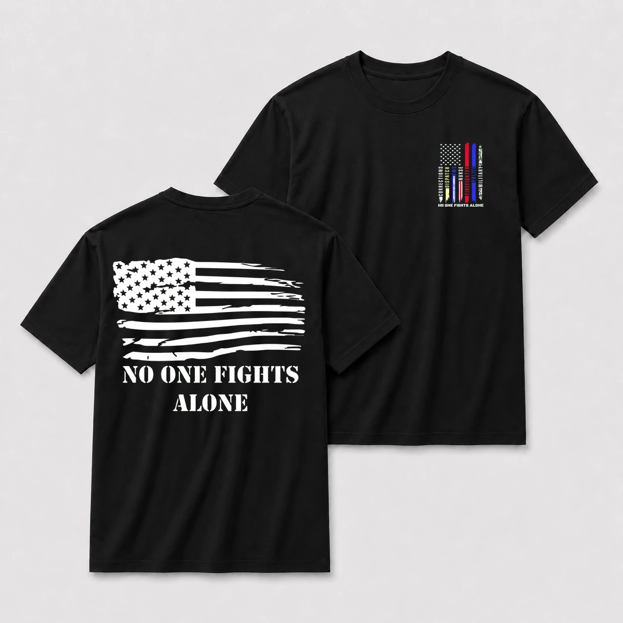 No one fights alone tribute oversize tee black20no20one20fights20alone20tribute20t shirt.webp