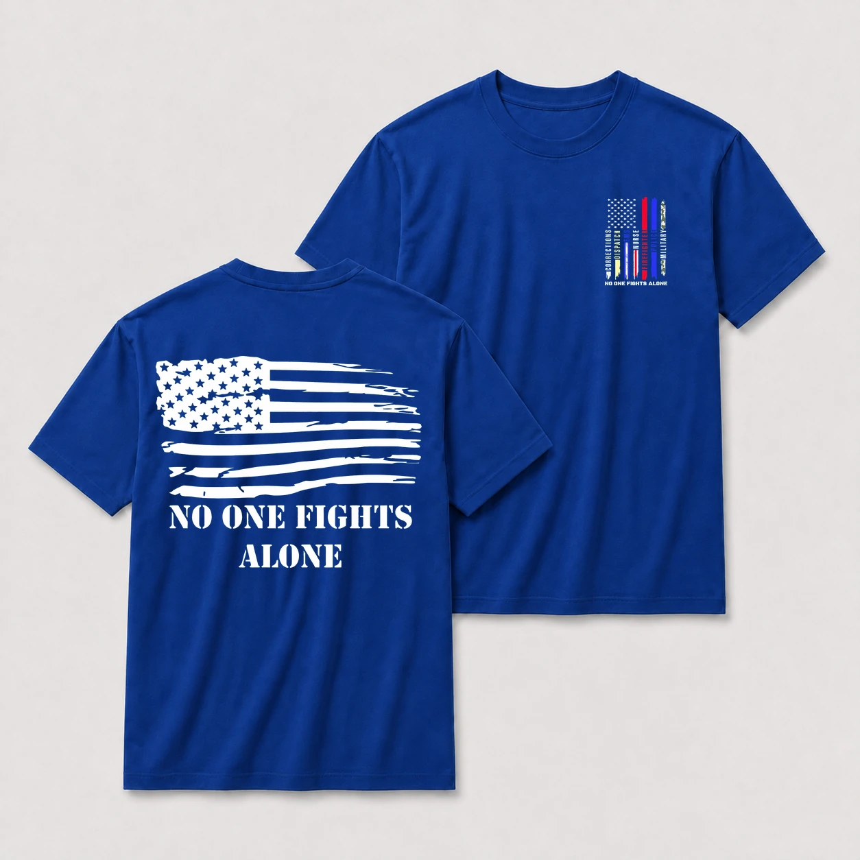 No one fights alone tribute oversize tee blue20no20one20fights20alone20tribute20t shirt.webp