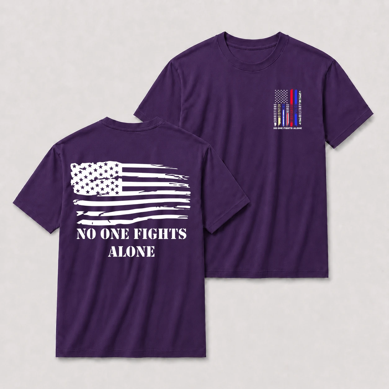 No one fights alone tribute oversize tee purple20no20one20fights20alone20tribute20t shirt.webp