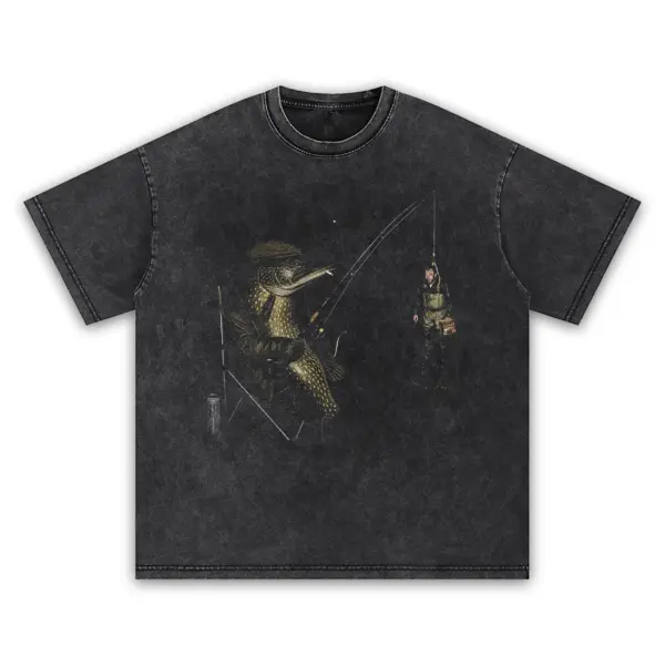 Northern pike after dark t shirt washed20black20northern20pike20after20dark.webp