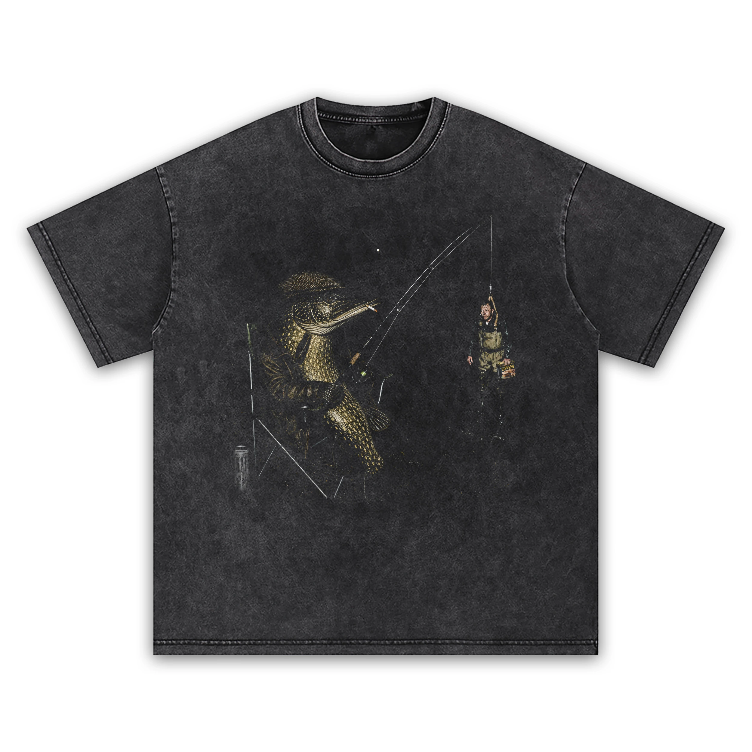 Northern pike after dark t shirt washed20black20northern20pike20after20dark.webp