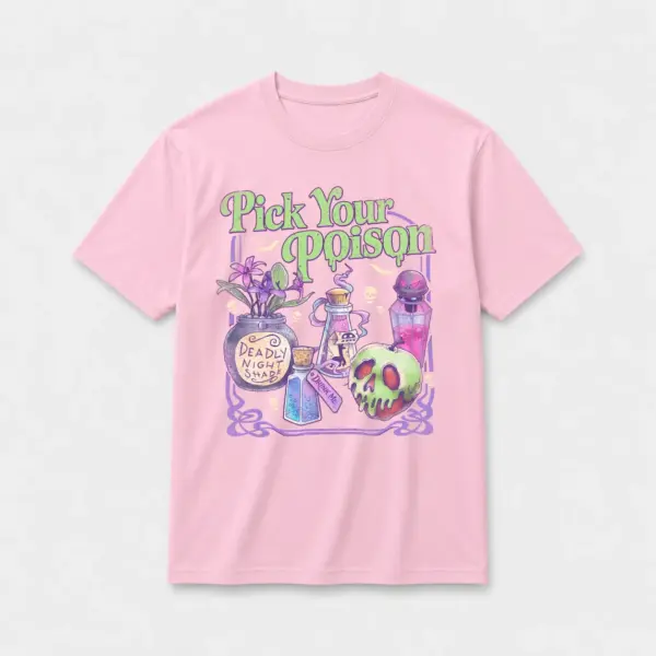 Pick your poison t shirt pink20pick20your20poison.webp