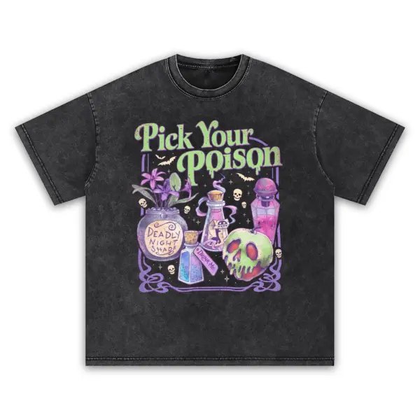 Pick your poison vintage t shirt washed20black20pick20your20poison.webp