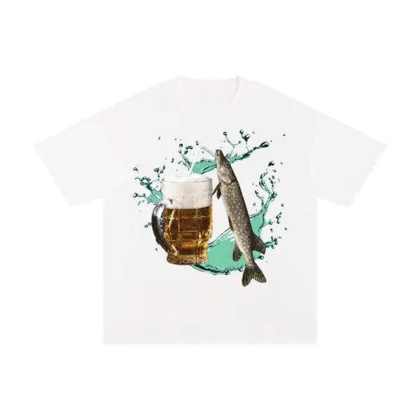 Pike beer premium t shirt white 120pike beer.webp