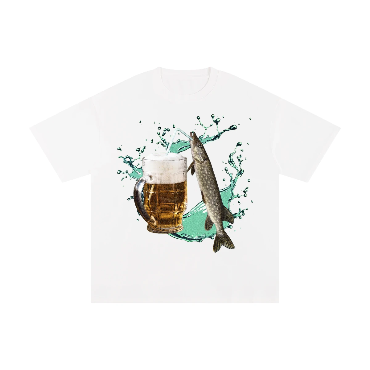 Pike beer premium t shirt white 120pike beer.webp