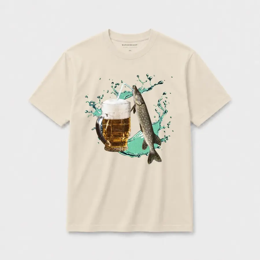 Pike beer t shirt light20sand20pike beer.webp