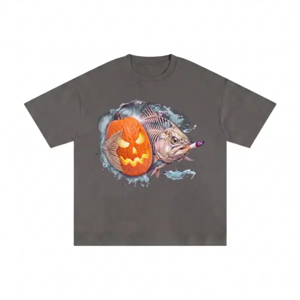 Pumpkin bones trout smoke premium t shirt dark gray 120pumpkin20bones20trout20smoke.webp