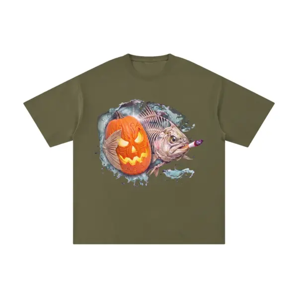 Pumpkin bones trout smoke premium t shirt green 120pumpkin20bones20trout20smoke.webp