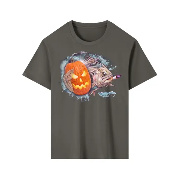 Pumpkin bones trout smoke t shirt dark gray 120pumpkin20bones20trout20smoke.webp