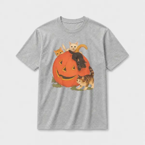 Pumpkin cat crew t shirt gray20pumpkin20cat20crew.webp
