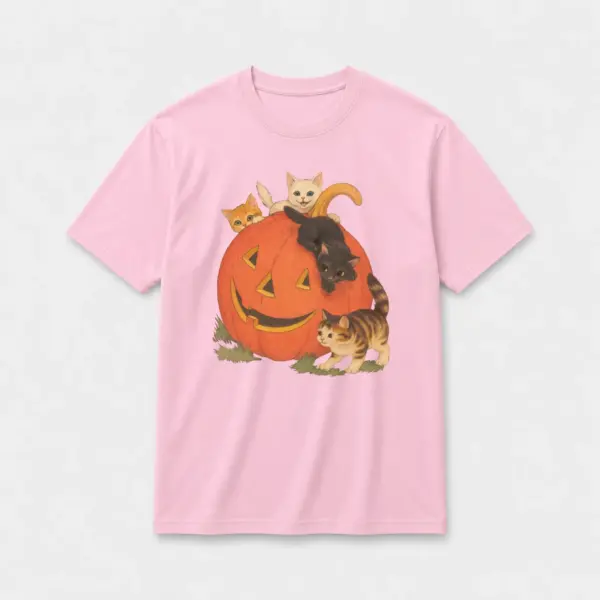 Pumpkin cat crew t shirt pink20pumpkin20cat20crew.webp
