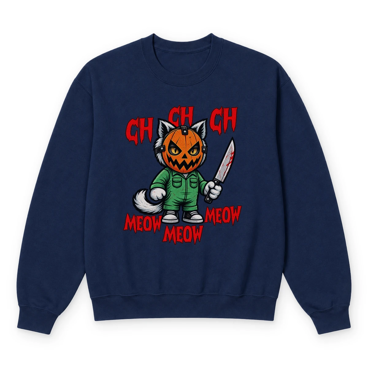 Pumpkin prowler cat sweatshirt navy20pumpkin20prowler20cat.webp