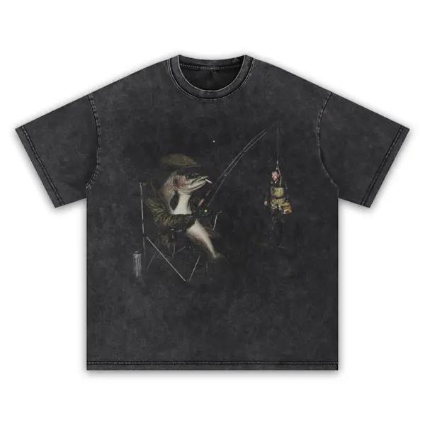 Rainbow trout after dark t shirt washed20black20rainbow20trout20after20dark.webp
