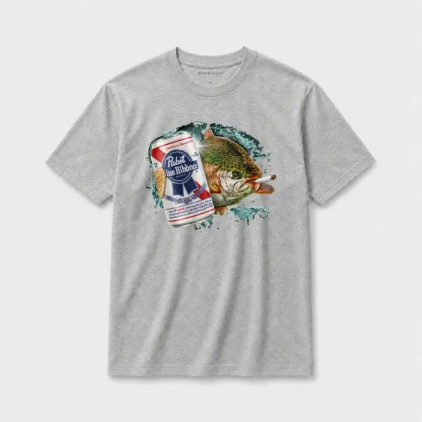 Rainbow trout blue ribbon joint t shirt gray20rainbow20trout20blue20ribbon20joint.webp