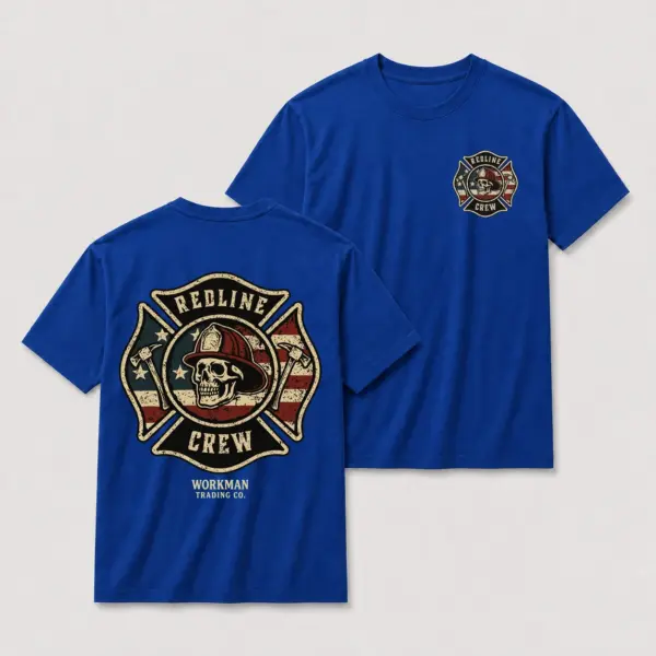 Redline crew firefighter oversize tee blue20redline20crew20firefighter20graphic20t shirt.webp