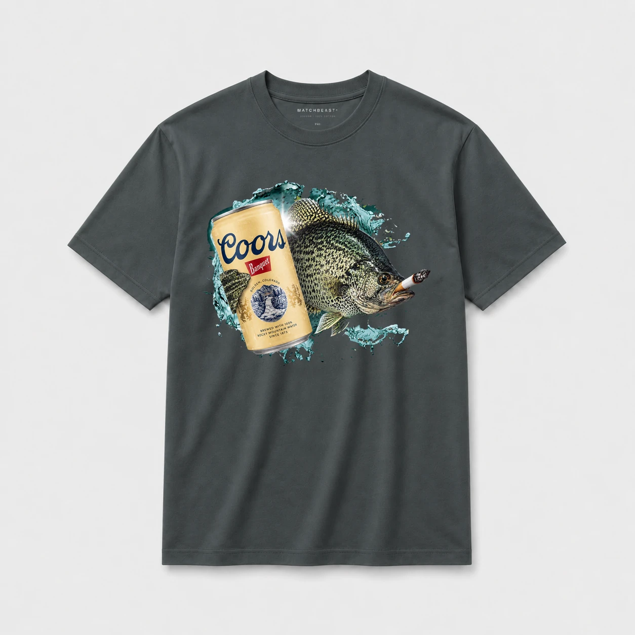 Rocky gold crappie t shirt dark20gray20rocky20gold20crappie.webp
