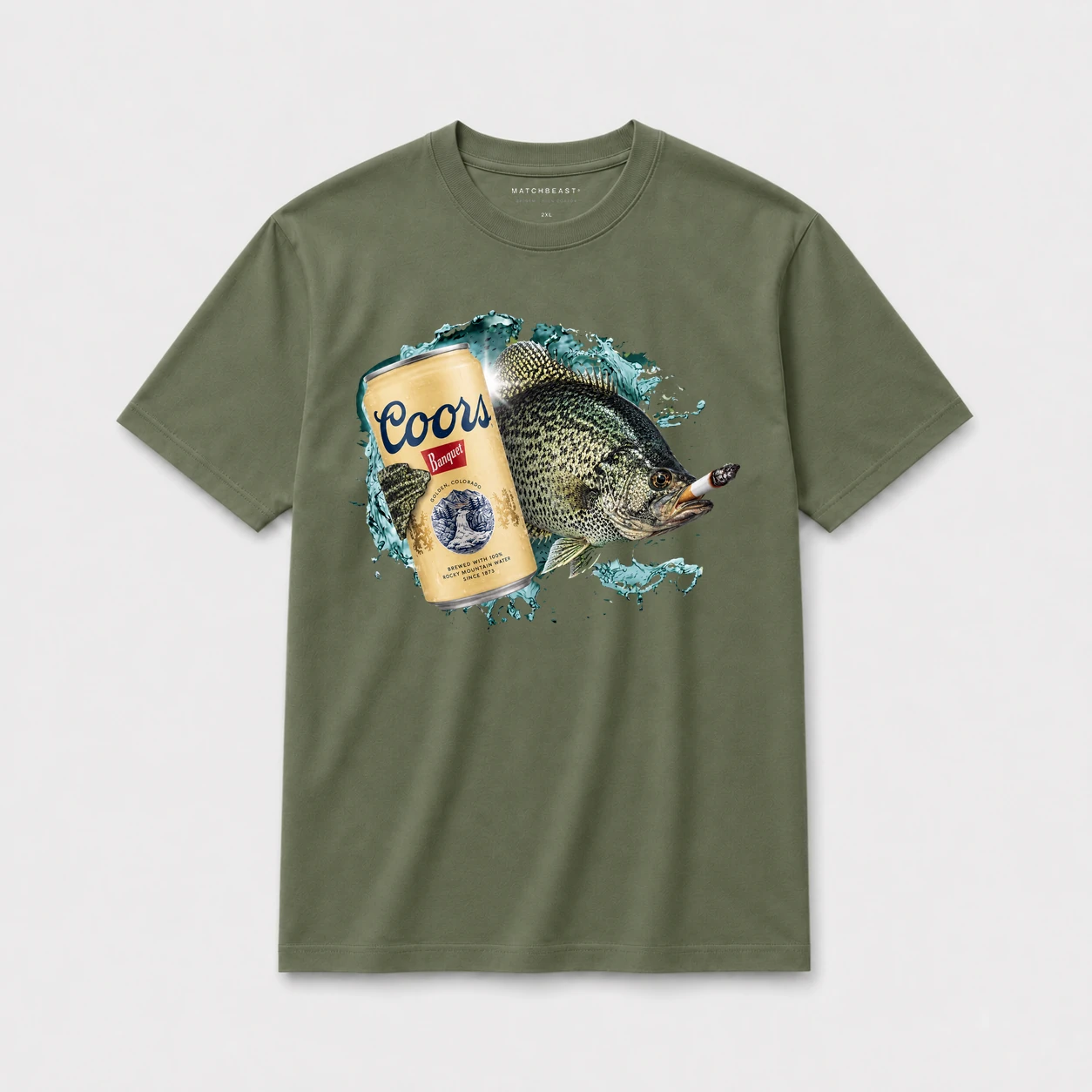 Rocky gold crappie t shirt olive20green20rocky20gold20crappie.webp