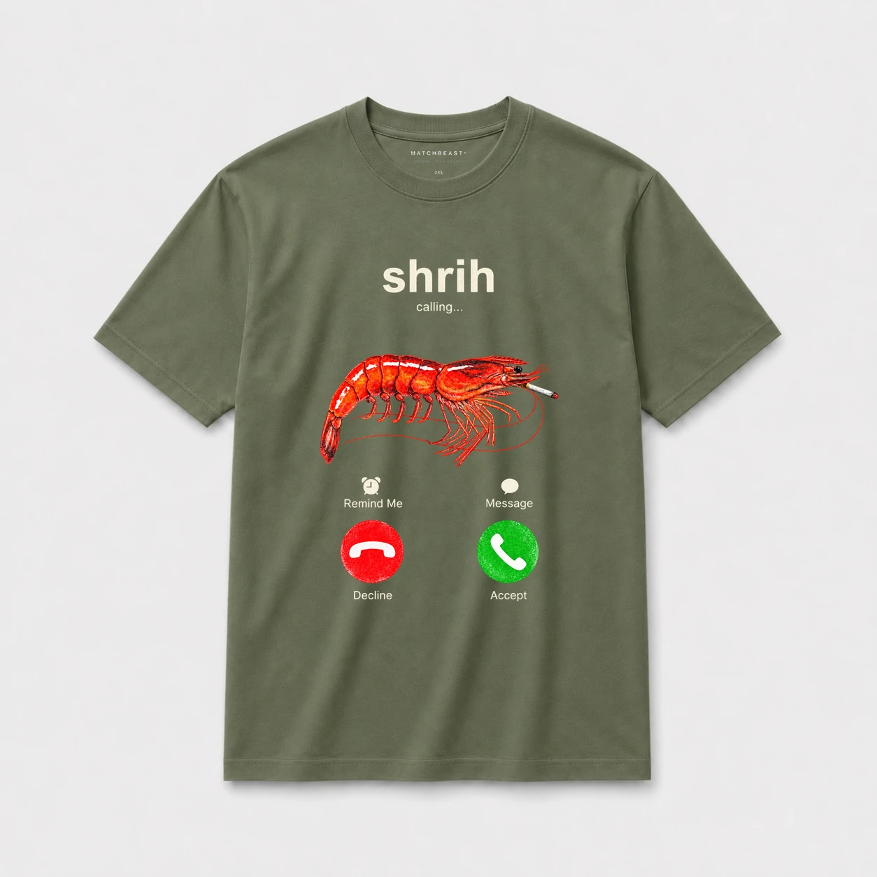 Shrih calling t shirt olive20green20shrih calling.webp
