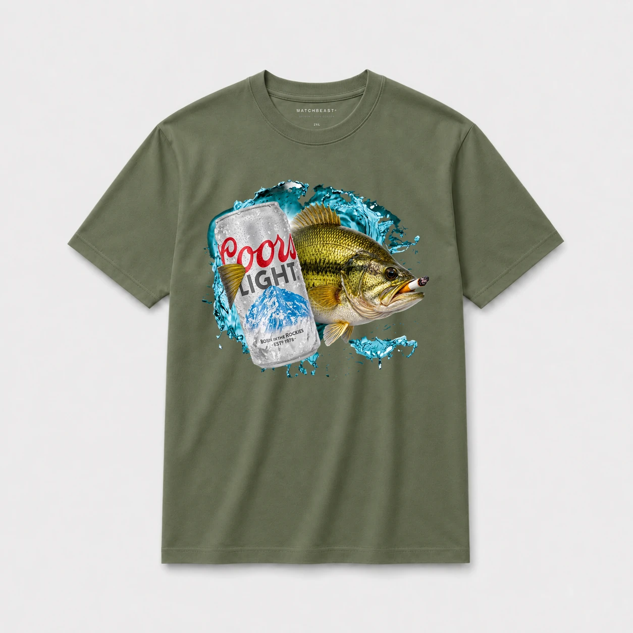 Silver light bass smoke t shirt olive20green20silver20light20bass20smoke.webp