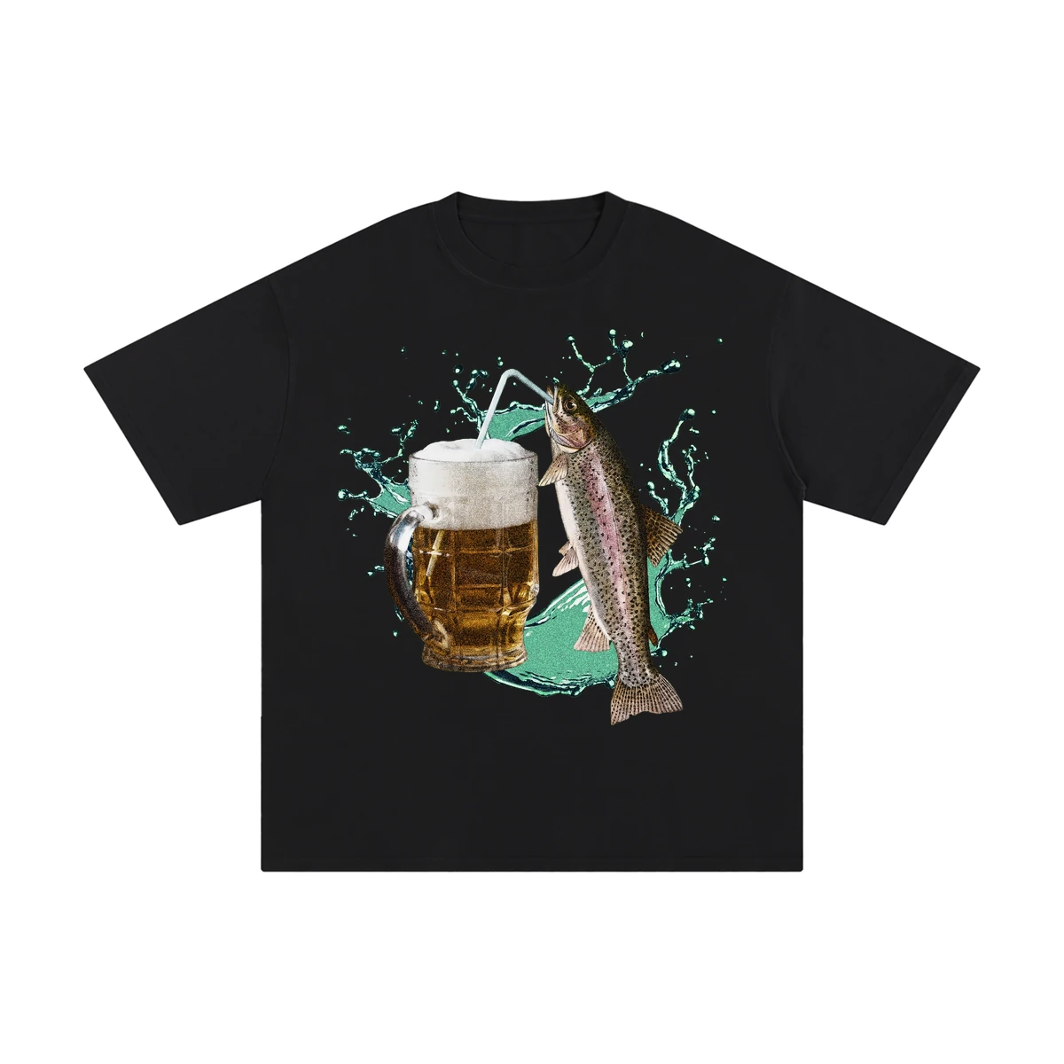 Trout beer 2 premium t shirt black 120trout beer 2.webp