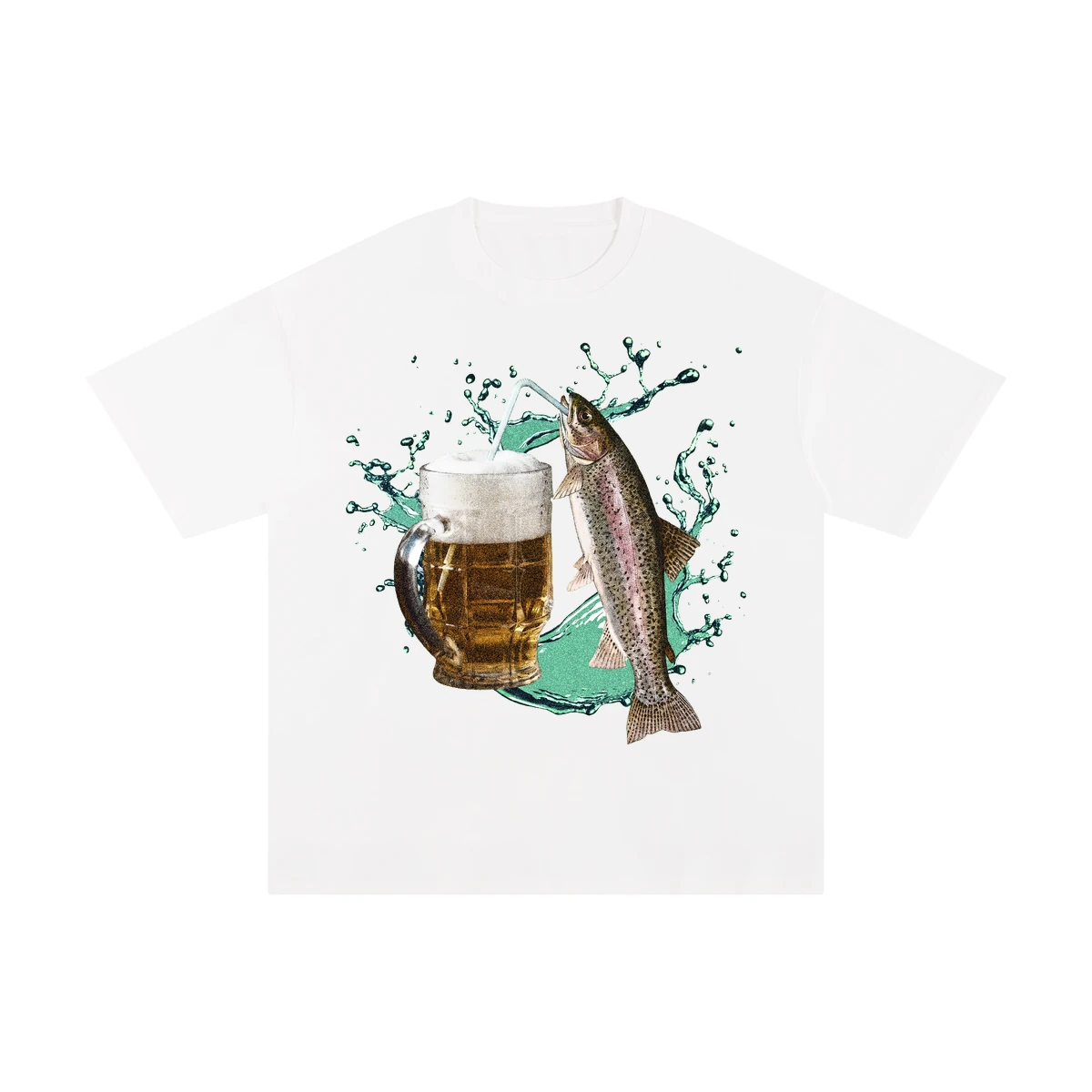 Trout beer 2 premium t shirt white 120trout beer 2.webp