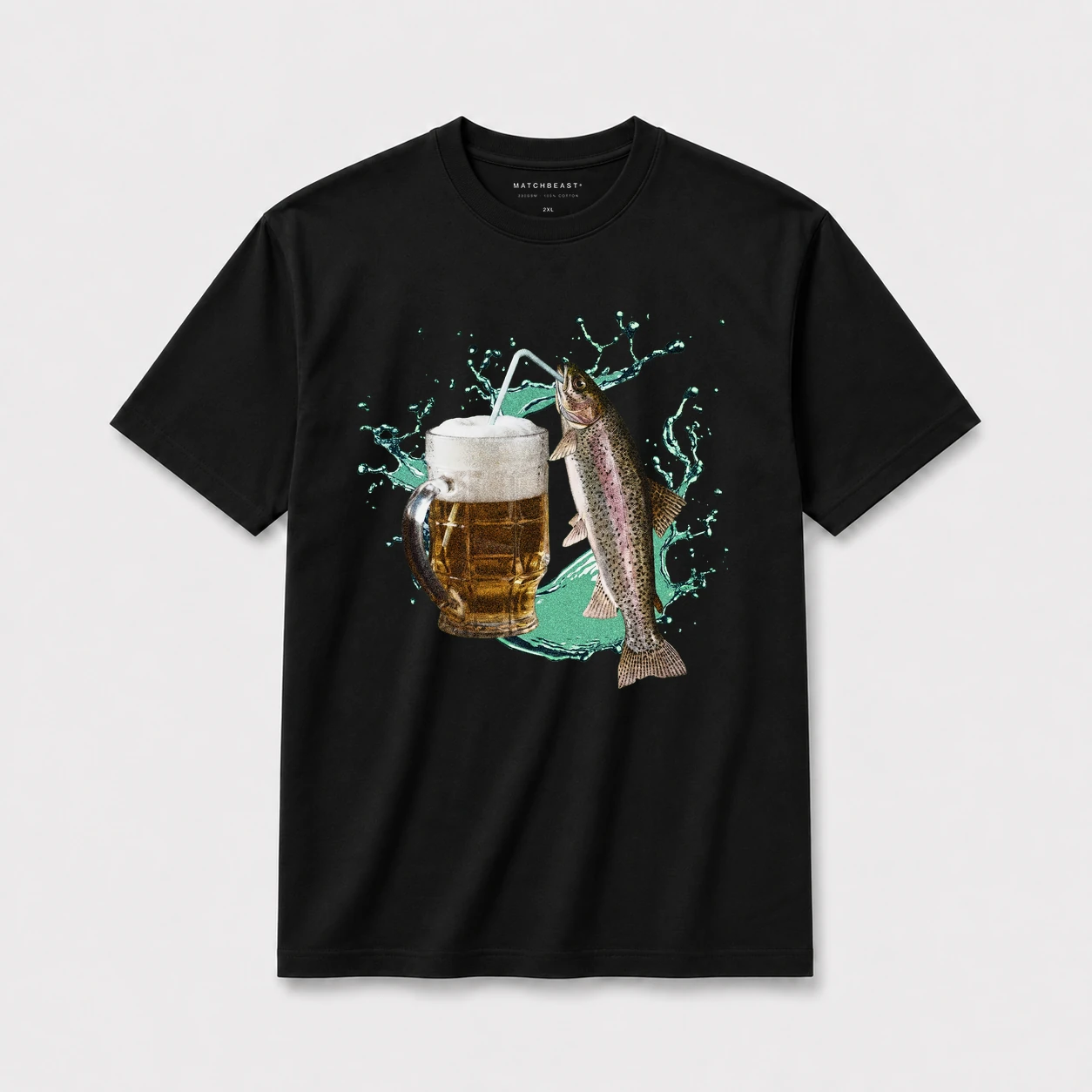 Trout beer 2 t shirt black20trout beer 2.webp