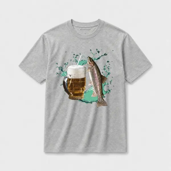 Trout beer 2 t shirt gray20trout beer 2.webp