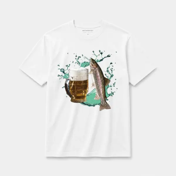 Trout beer 2 t shirt white20trout beer 2.webp