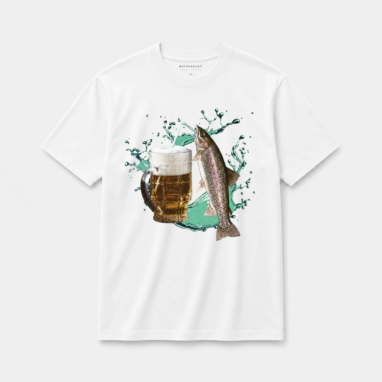 Trout beer 2 t shirt white20trout beer 2.webp