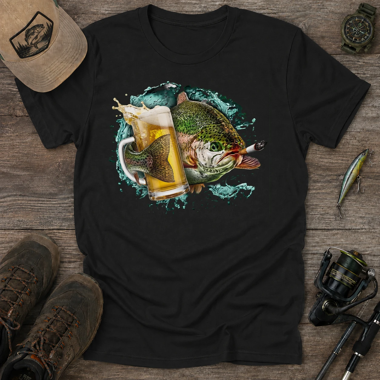 Trout cold catch t shirt black20trout20cold20catch.webp