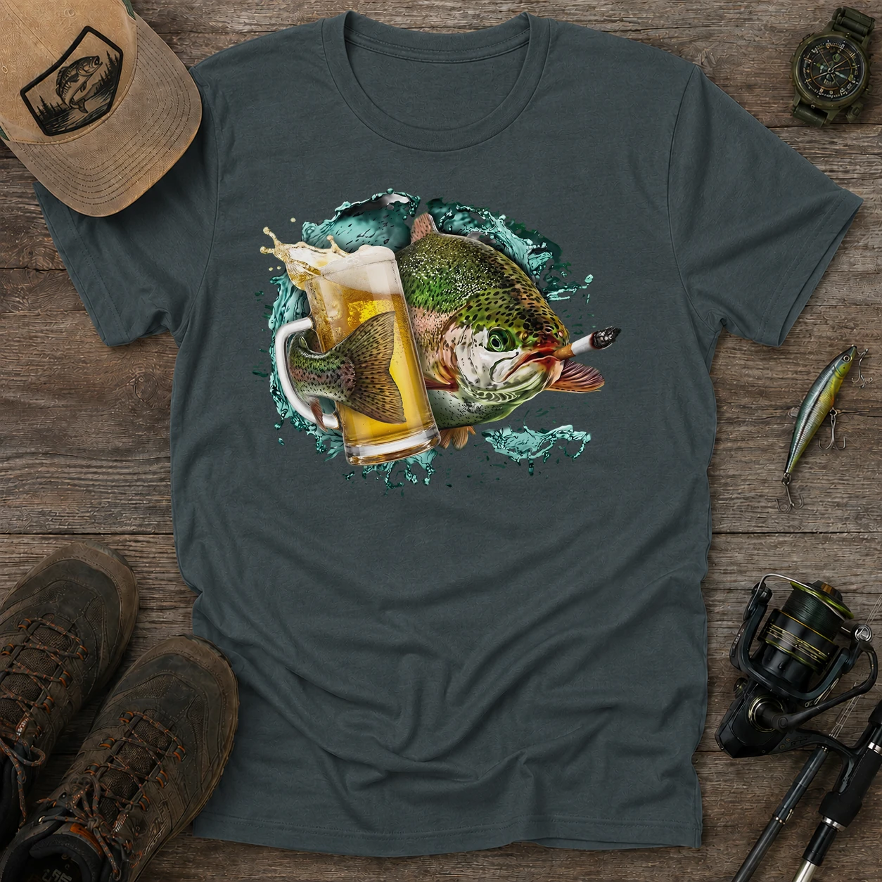 Trout cold catch t shirt dark gray20trout20cold20catch.webp