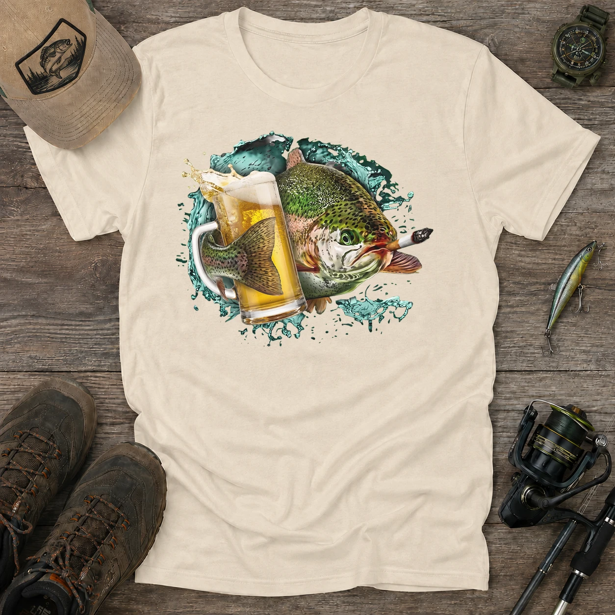 Trout cold catch t shirt light sand20trout20cold20catch.webp