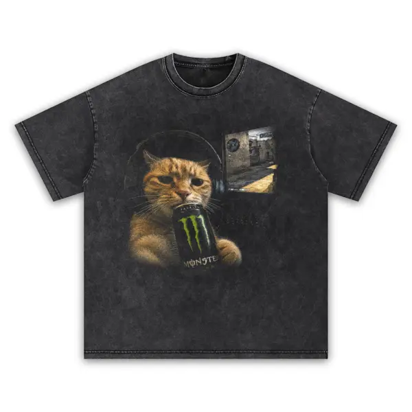 Ultra focus gamer cat t shirt washed20black20ultra20focus20gamer20cat.webp