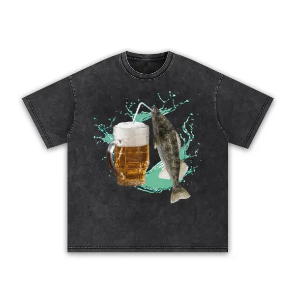 Walleye beer premium t shirt washed20black20walleye beer.webp