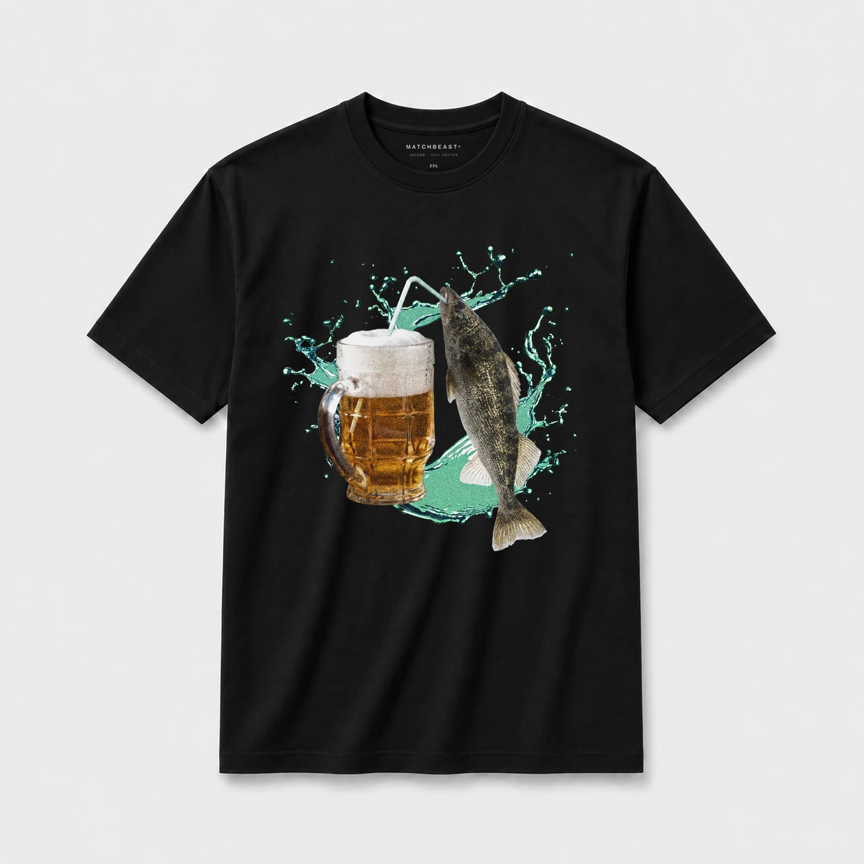 Walleye beer t shirt black20walleye beer.webp