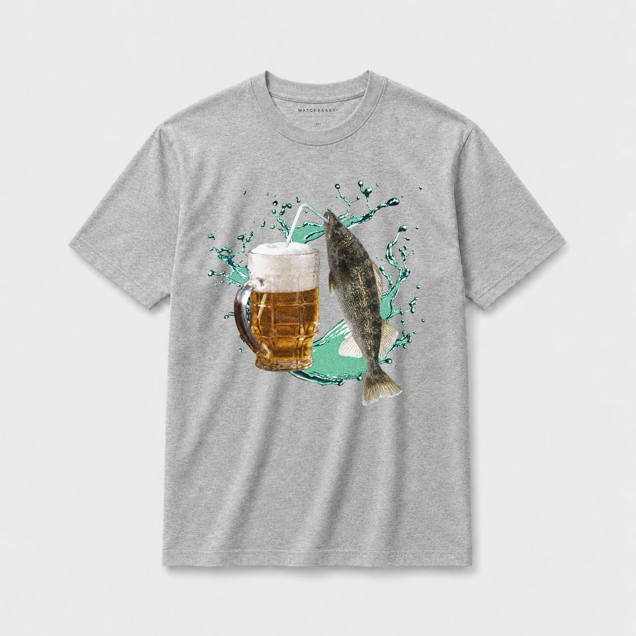 Walleye beer t shirt gray20walleye beer.webp