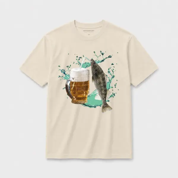 Walleye beer t shirt light20sand20walleye beer.webp