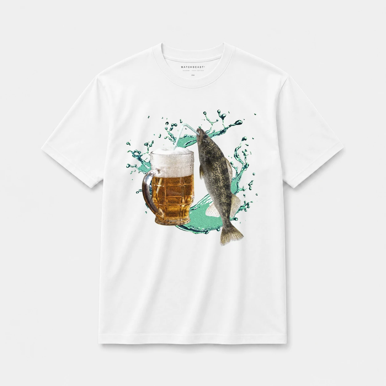 Walleye beer t shirt white20walleye beer.webp