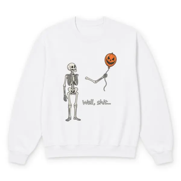 White wrong balloon skeleton