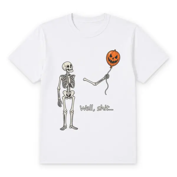White wrong balloon skeleton
