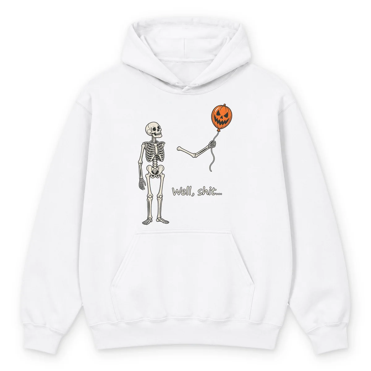 White wrong balloon skeleton