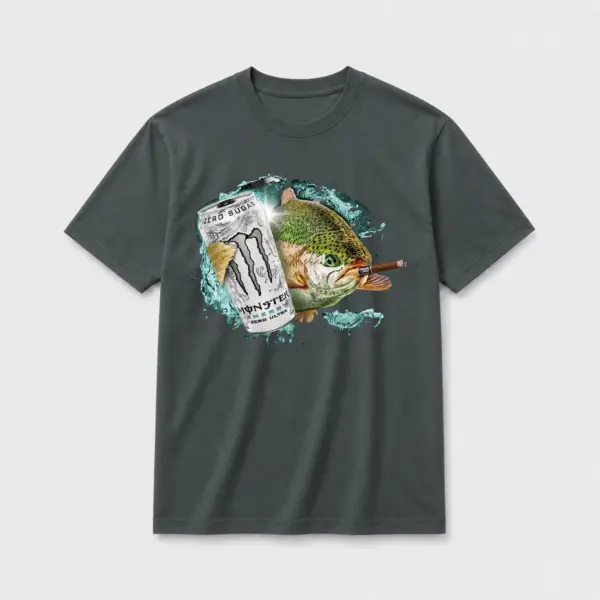 Zero sugar black and mild trout oversize tee dark20gray20zero20sugar20black20and20mild20trout.webp