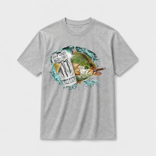 Zero sugar black and mild trout oversize tee gray20zero20sugar20black20and20mild20trout.webp