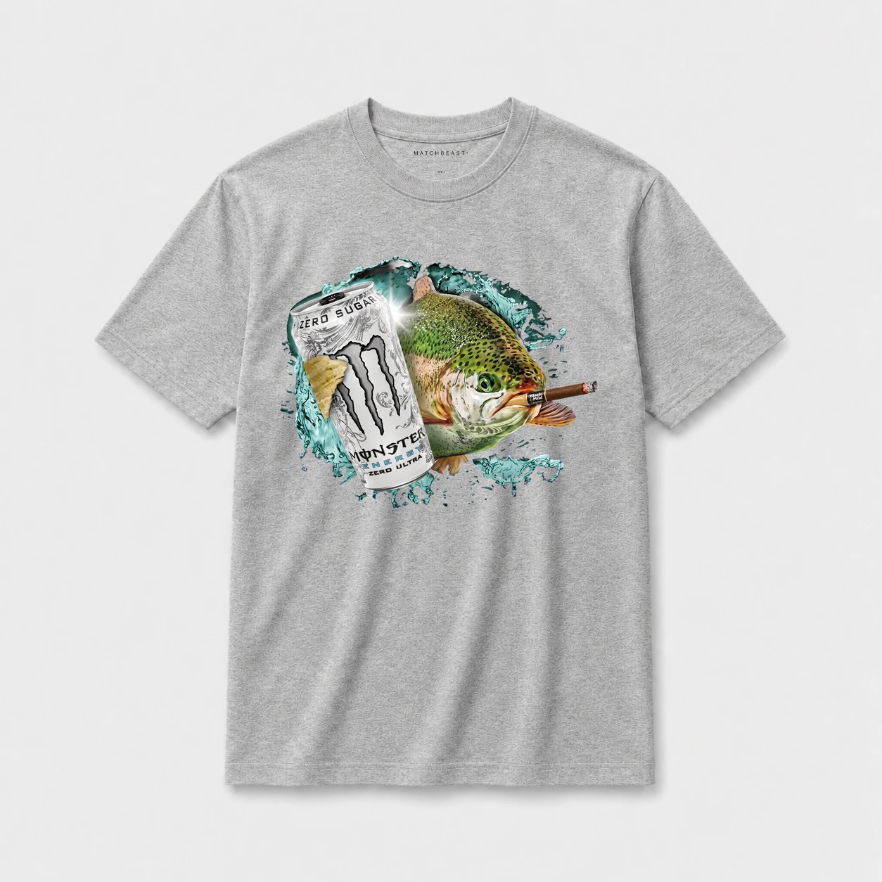 Zero sugar black and mild trout oversize tee gray20zero20sugar20black20and20mild20trout.webp