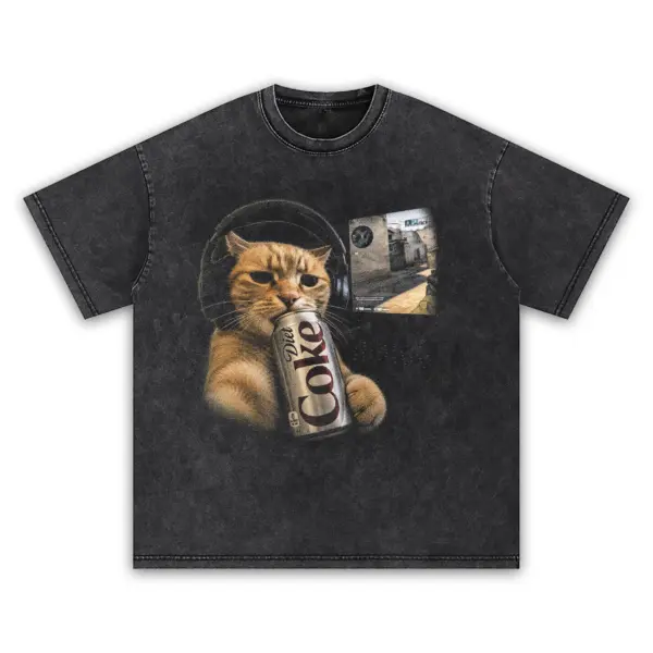 Zero sugar gamer cat t shirt washed20black20zero20sugar20gamer20cat.webp